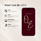 Burgundy Kids Save the Date Video Template | Editable Canva Wedding Invitation