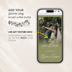 Sage Green Classic Save the Date Wedding Invitation Website Template