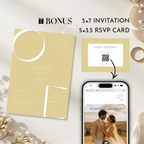 Canary Wedding Invitation Website Template with RSVP & Music