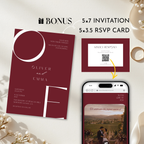 Old Money Deep Cherry Wedding Website Template with RSVP | Canva Template
