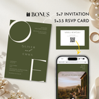 Old Money Olive & Burgundy Wedding Website Template with RSVP | Canva Template