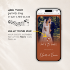 Terracotta Classic Save the Date Wedding Invitation Website Template