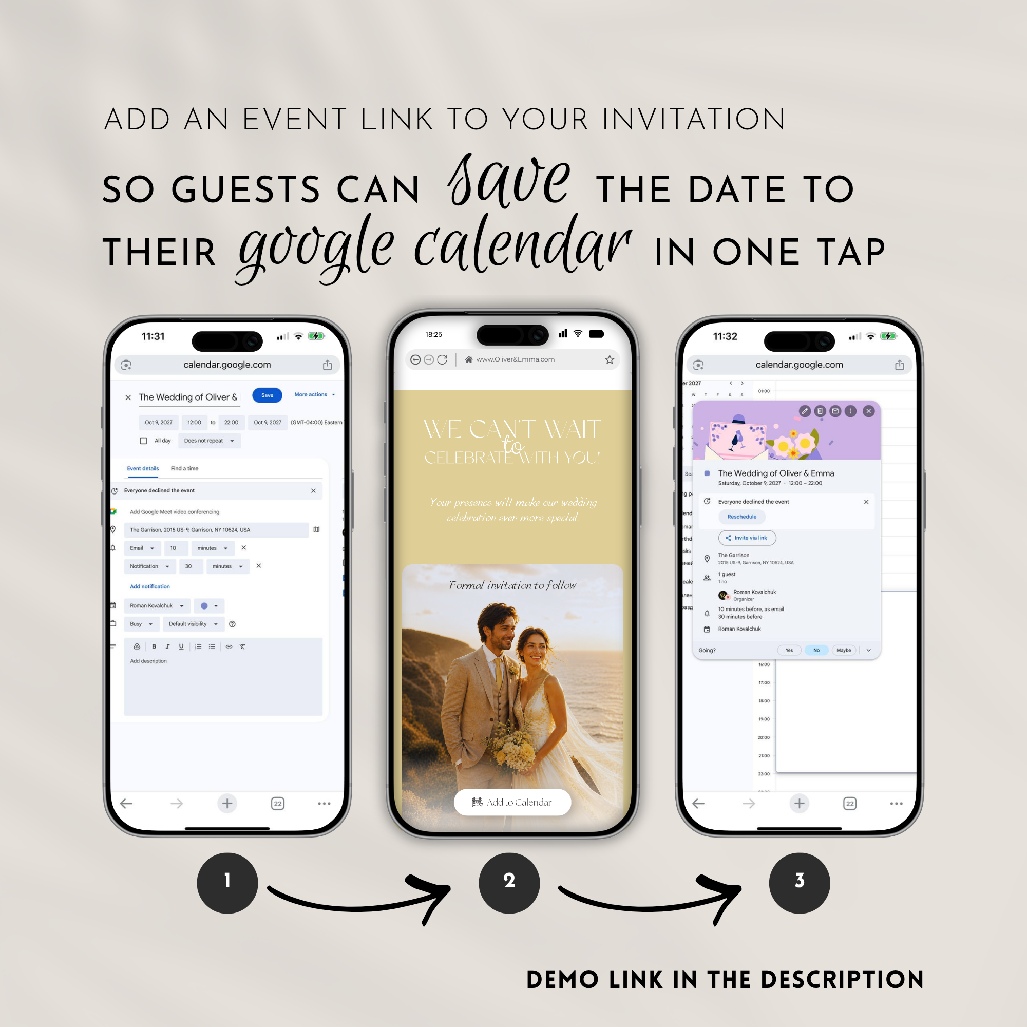 Canary Save the Date Wedding Invitation Website Template