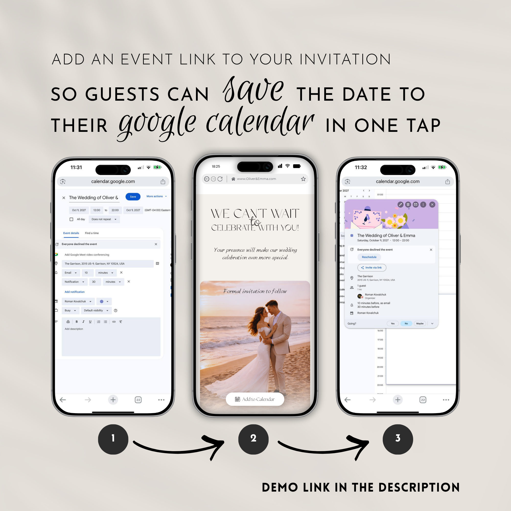 Save The Date Website Template | Canva Template