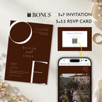 Old Money Chocolate Brown Wedding Website Template with RSVP | Canva Template