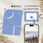Sky Blue & Cream Wedding Website Template with RSVP | Canva Template