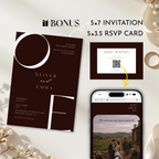 Old Money Mulled Wine Wedding Website Template with RSVP | Canva Template