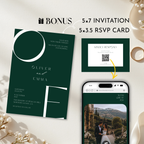 Old Money Emerald Wedding Website Template with RSVP | Canva Template