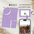 Lavender & Baby’s Breath Wedding Website Template with RSVP | Canva Template
