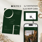 Old Money Dark Green Wedding Website Template with RSVP | Canva Template