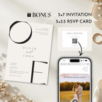 White & Beige Wedding Website Template with RSVP | Canva Template