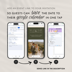 Olive & Cream Save the Date Website Template | Canva Template