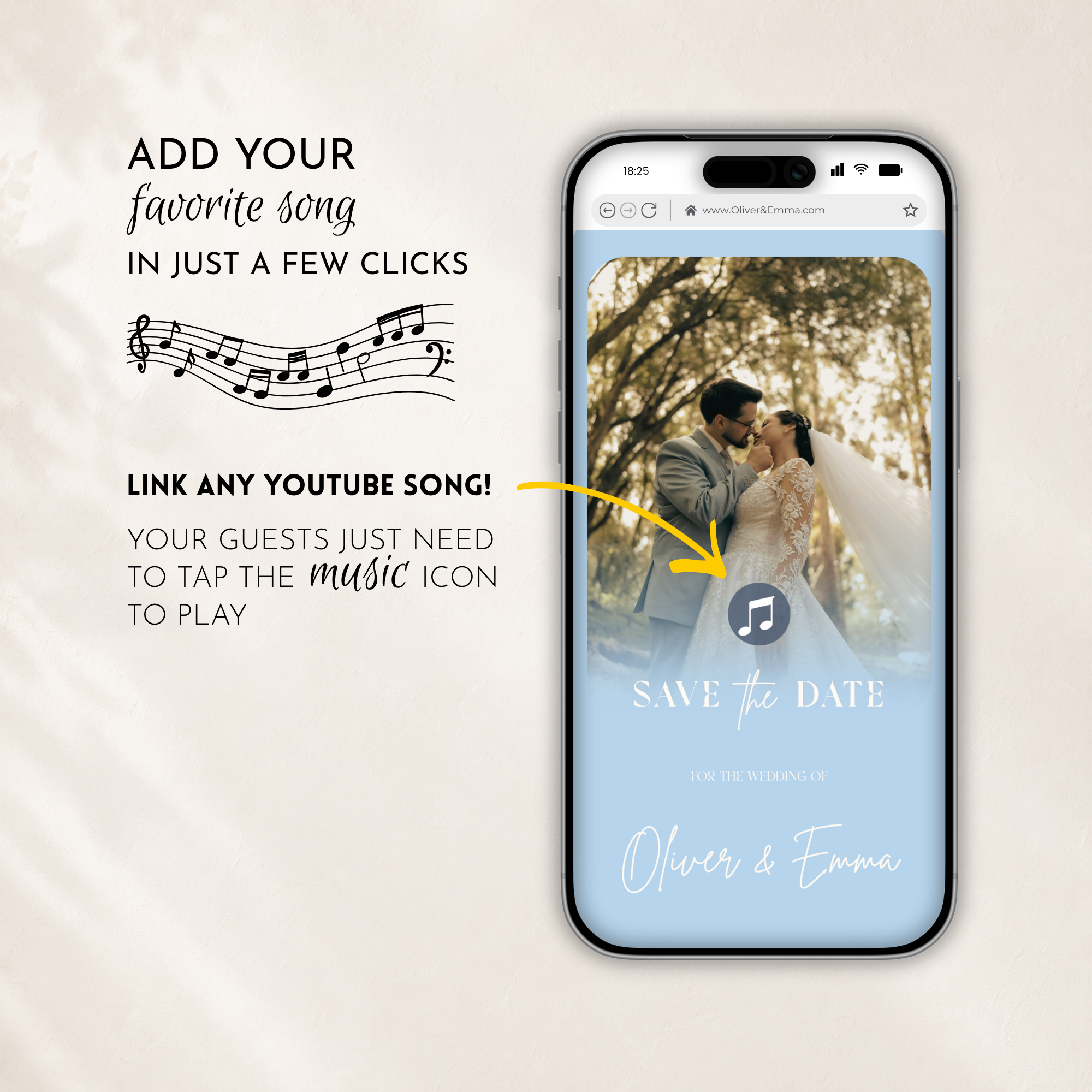 Dusty Blue Classic Save the Date Wedding Invitation Website Template