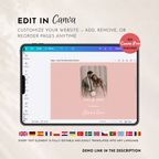 Blush Pink Classic Save the Date Wedding Invitation Website Template