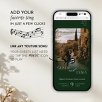 Old Money Dark Green Wedding Website Template with RSVP | Canva Template