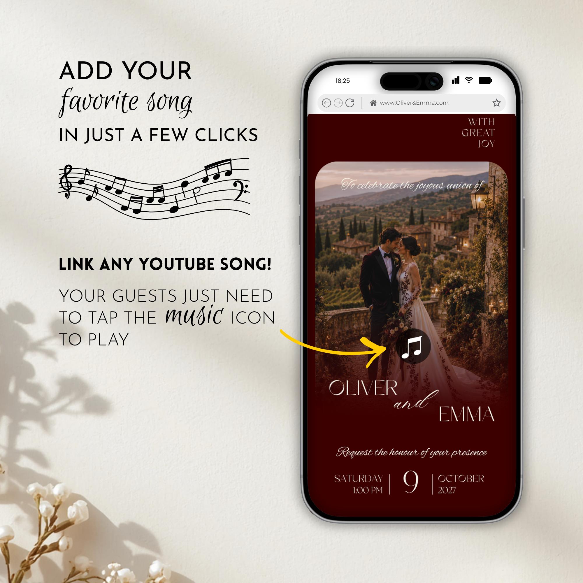 Old Money Cabernet Wedding Website Template with RSVP | Canva Template