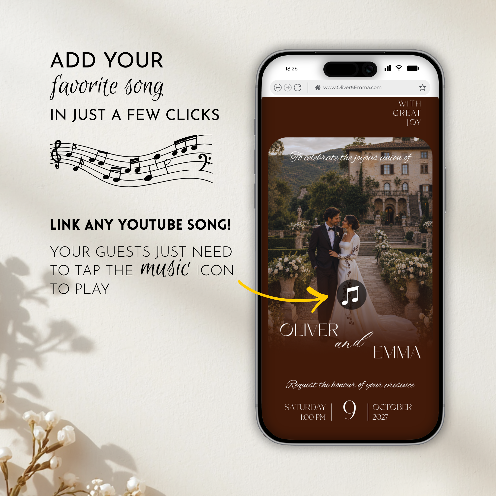 Old Money Chocolate Brown Wedding Website Template with RSVP | Canva Template