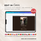 Espresso Brown Classic Save the Date Wedding Invitation Website Template