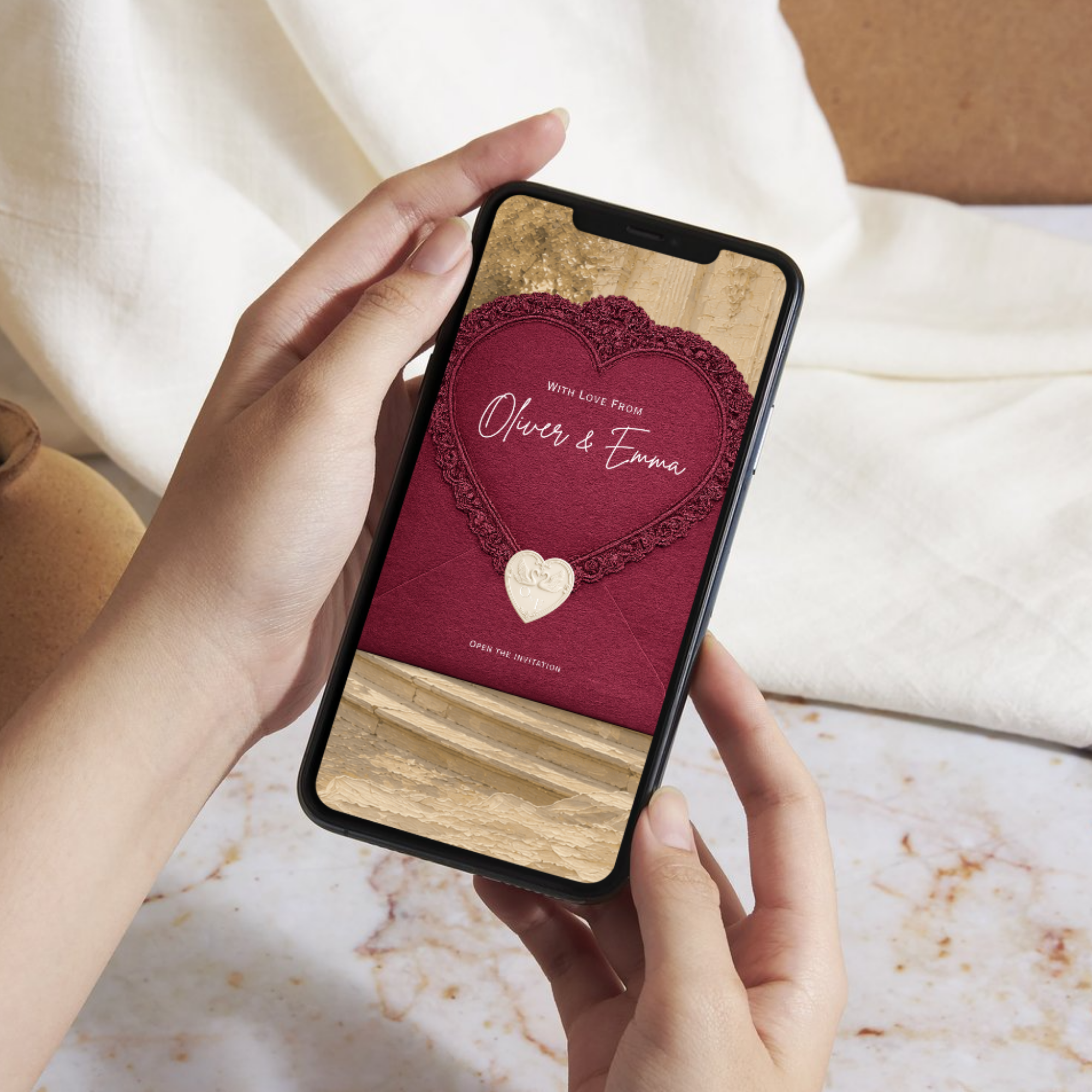 Burgundy Old Money Save the Date Website with RSVP