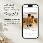 Canary Wedding Invitation Website Template with RSVP & Music