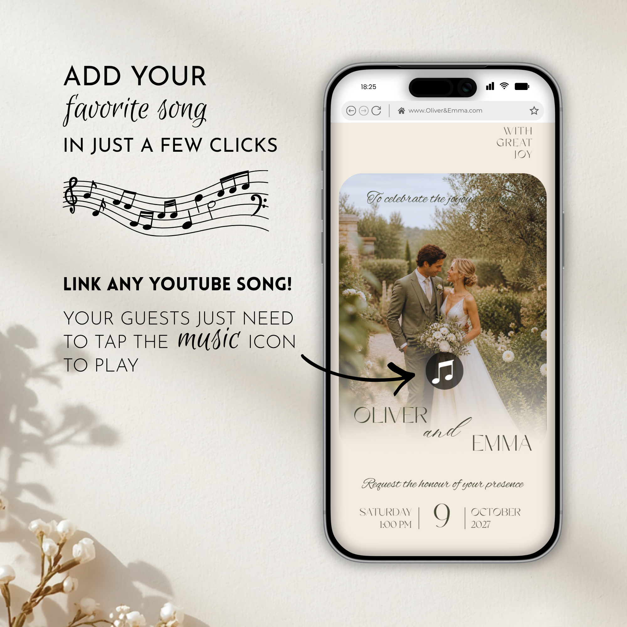 Olive & Cream Wedding Website Template with RSVP | Canva Template