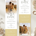 Canary Save the Date Wedding Invitation Website Template