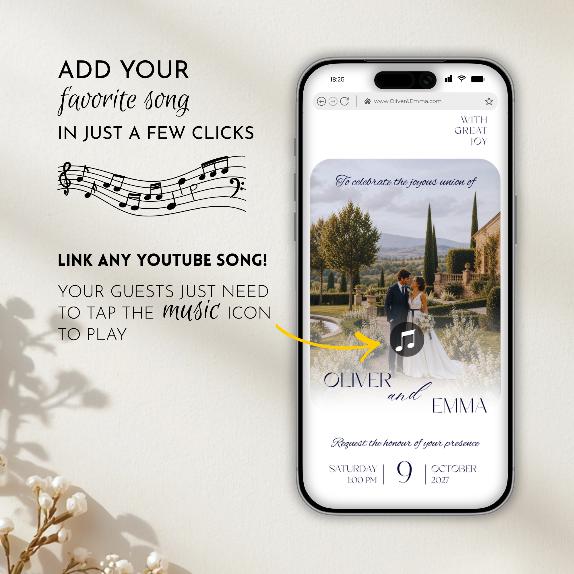 Navy Wedding Website Template with RSVP | Canva Template