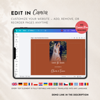 Terracotta Classic Save the Date Wedding Invitation Website Template