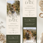 Olive & Cream Save the Date Website Template | Canva Template