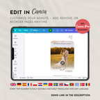 White & Beige Wedding Website Template with RSVP | Canva Template