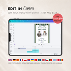 Emerald Green Kids Save the Date Video Template | Editable Canva Wedding Invitation