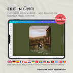 Old Money Olive & Burgundy Wedding Website Template with RSVP | Canva Template