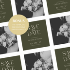 Olive & Cream Save the Date Website Template | Canva Template