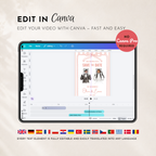 Pearl Blush Kids Save the Date Video Template | Editable Canva Wedding Invitation