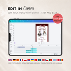 Cabernet Kids Save the Date Video Template | Editable Canva Wedding Invitation