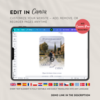 Navy Wedding Website Template with RSVP | Canva Template
