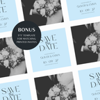 Pale Blue Save The Date Website Template | Canva Template