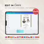 Sage Green Kids Save the Date Video Template | Editable Canva Wedding Invitation