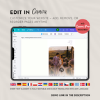 Lavender & Baby’s Breath Wedding Website Template with RSVP | Canva Template