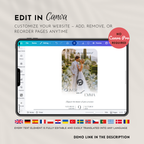 Pale Blue Wedding Website Template with RSVP | Canva Template