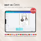 Ivory & Olive Kids Save the Date Video Template | Editable Canva Wedding Invitation