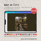 Old Money Forest Moss Wedding Website Template with RSVP | Canva Template