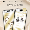 Yellow Kids Save the Date Website Template | Old Money Style