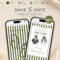 Sage Green Kids Save the Date Website Template | Old Money Style