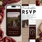 Old Money Mulled Wine Wedding Website Template with RSVP | Canva Template