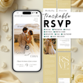 Canary Wedding Invitation Website Template with RSVP & Music
