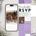 Lavender & Baby’s Breath Wedding Website Template with RSVP | Canva Template