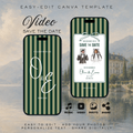 Emerald Green Kids Save the Date Video Template | Editable Canva Wedding Invitation