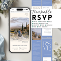 Sky Blue & Cream Wedding Website Template with RSVP | Canva Template