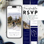 Navy Wedding Website Template with RSVP | Canva Template